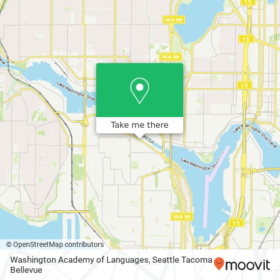 Washington Academy of Languages map