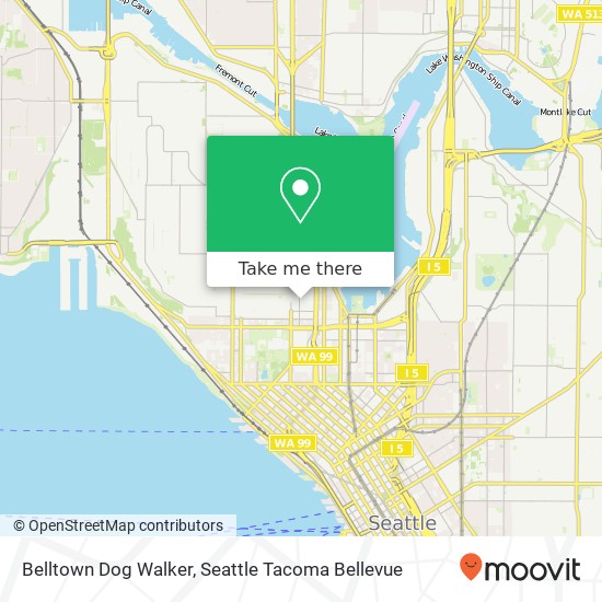 Belltown Dog Walker map