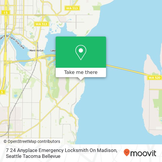 7 24 Anyplace Emergency Locksmith On Madison map