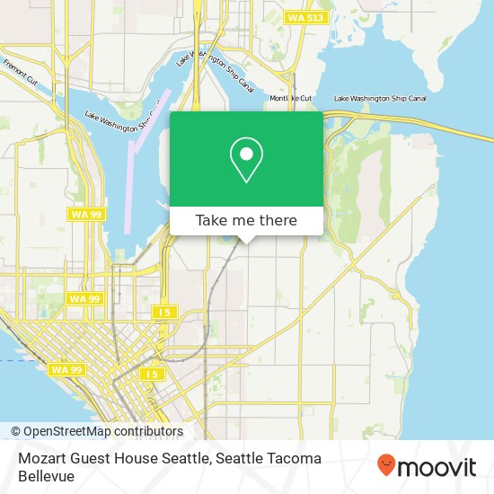 Mozart Guest House Seattle map