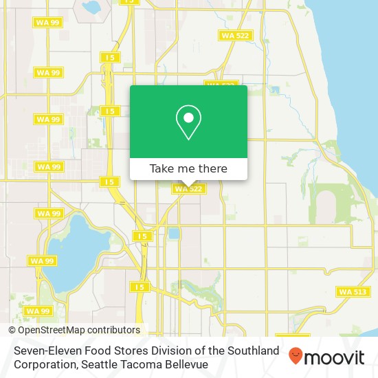 Seven-Eleven Food Stores Division of the Southland Corporation map