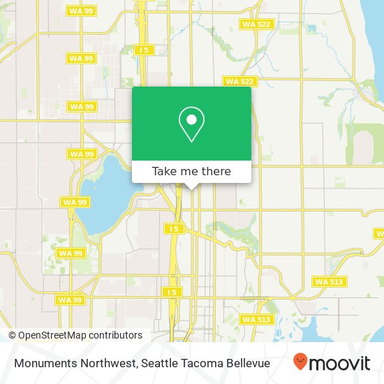 Mapa de Monuments Northwest