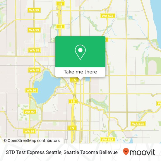 STD Test Express Seattle map