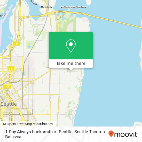 Mapa de 1 Day Always Locksmith of Seattle