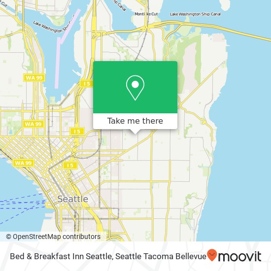 Bed & Breakfast Inn Seattle map