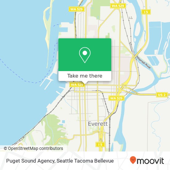 Mapa de Puget Sound Agency