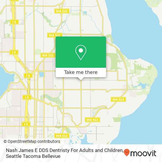 Nash James E DDS Dentristy For Adults and Children map