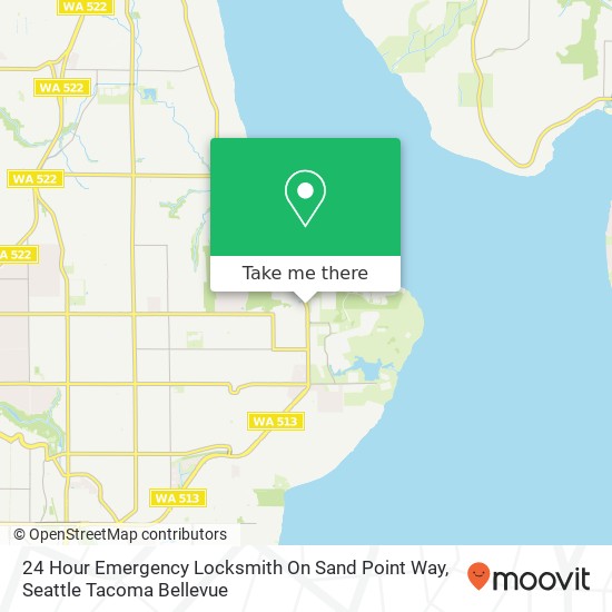 24 Hour Emergency Locksmith On Sand Point Way map