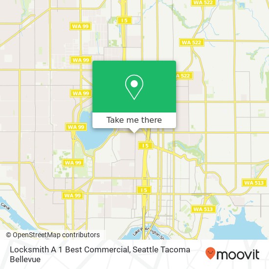 Locksmith A 1 Best Commercial map