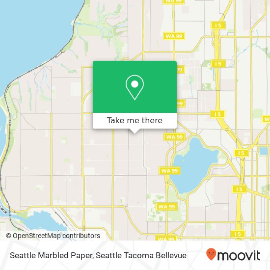 Mapa de Seattle Marbled Paper