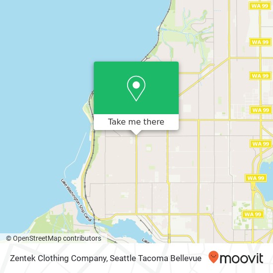 Mapa de Zentek Clothing Company