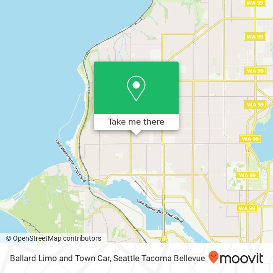 Mapa de Ballard Limo and Town Car