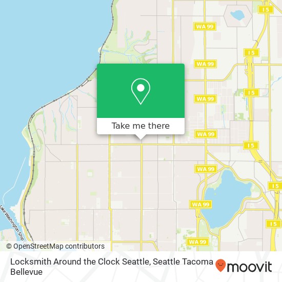 Locksmith Around the Clock Seattle map