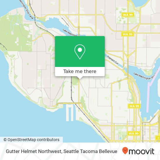 Mapa de Gutter Helmet Northwest