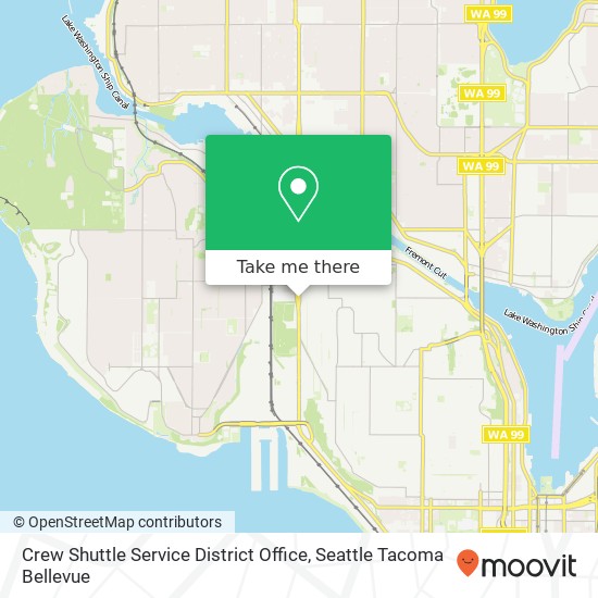 Crew Shuttle Service District Office map