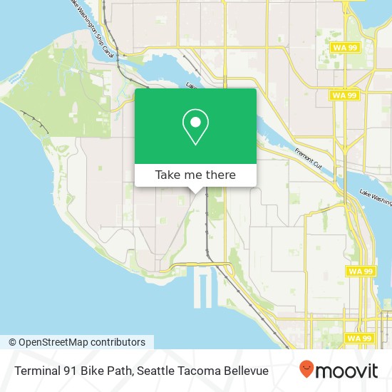 Terminal 91 Bike Path map