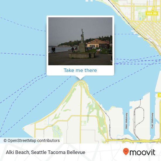 Alki Beach map