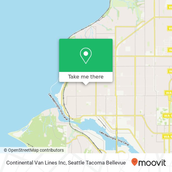 Mapa de Continental Van Lines Inc