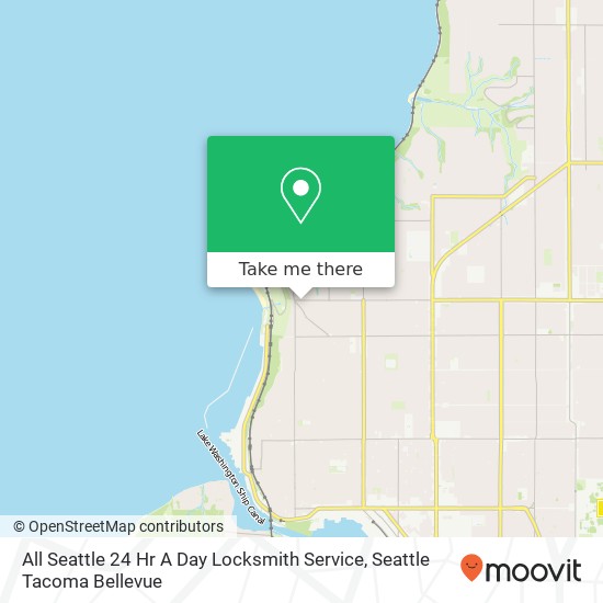 All Seattle 24 Hr A Day Locksmith Service map