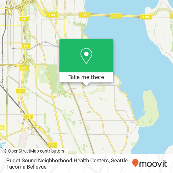 Mapa de Puget Sound Neighborhood Health Centers