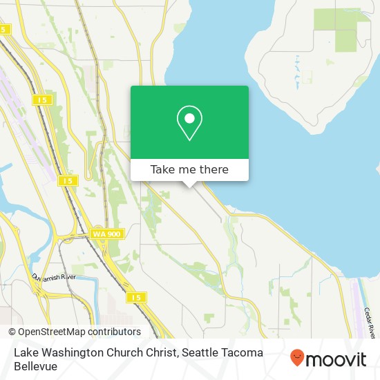 Lake Washington Church Christ map