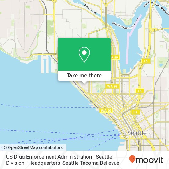 Mapa de US Drug Enforcement Administration - Seattle Division - Headquarters