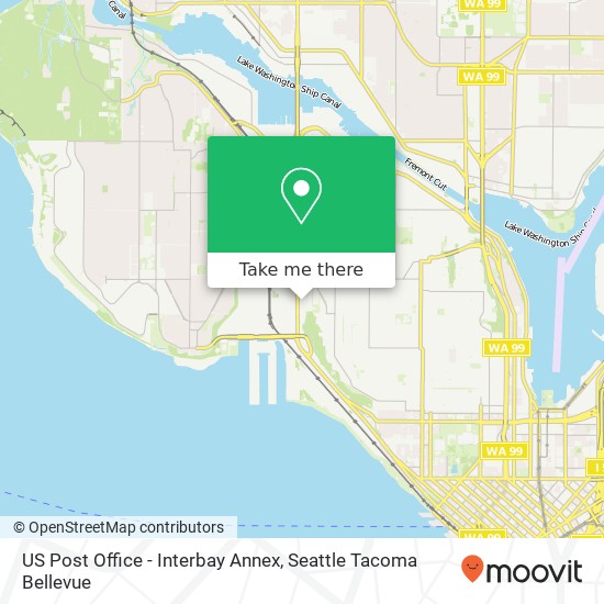 US Post Office - Interbay Annex map