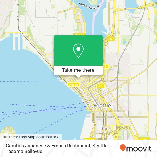 Mapa de Gambas Japanese & French Restaurant