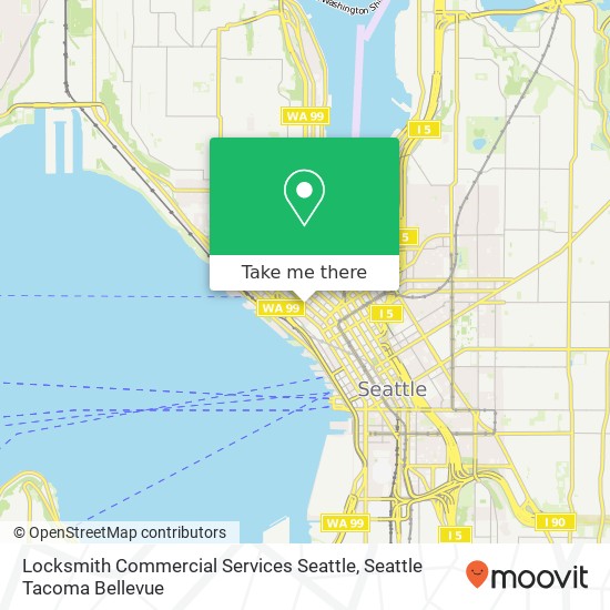 Locksmith Commercial Services Seattle map