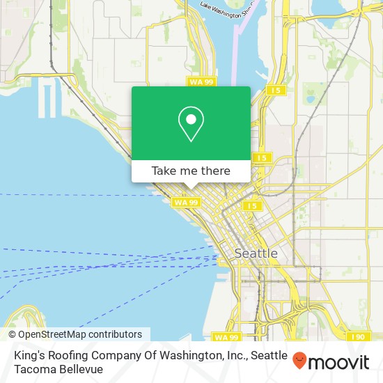 King's Roofing Company Of Washington, Inc. map