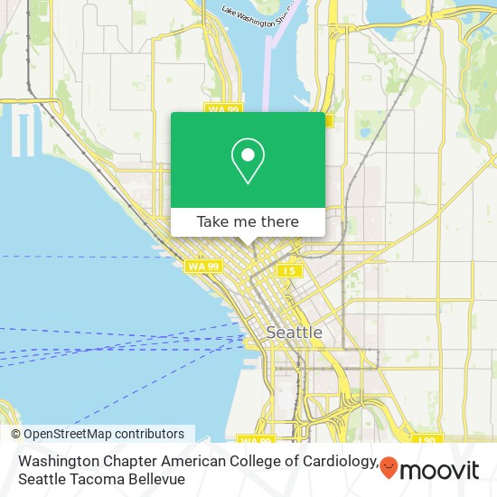 Washington Chapter American College of Cardiology map