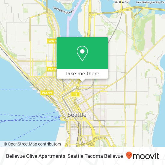 Mapa de Bellevue Olive Apartments