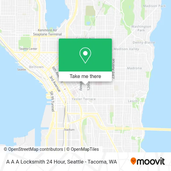Mapa de A A A Locksmith 24 Hour