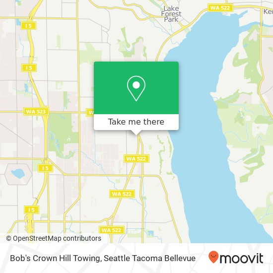 Bob's Crown Hill Towing map