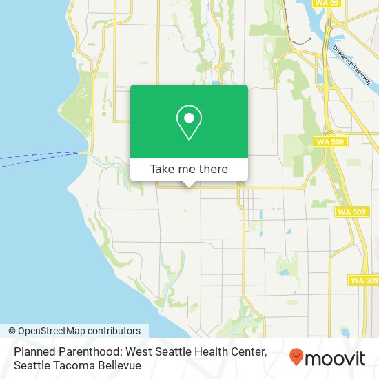 Mapa de Planned Parenthood: West Seattle Health Center