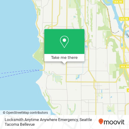 Mapa de Locksmith Anytime Anywhere Emergency