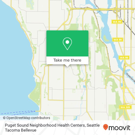 Puget Sound Neighborhood Health Centers map