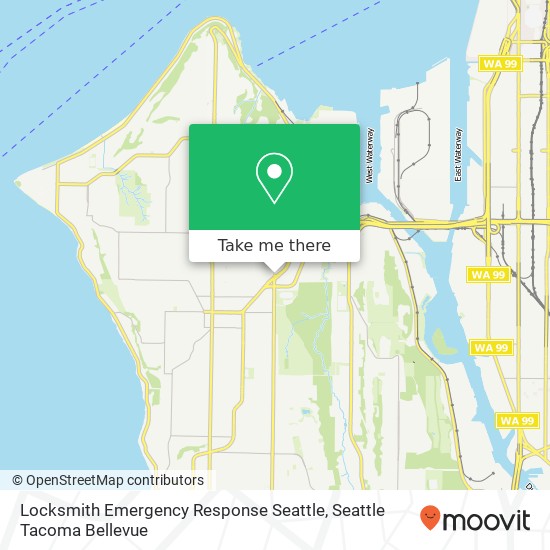 Locksmith Emergency Response Seattle map