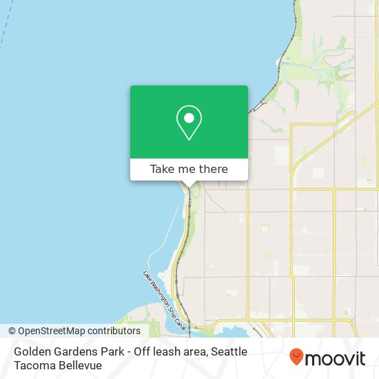 Golden Gardens Park - Off leash area map