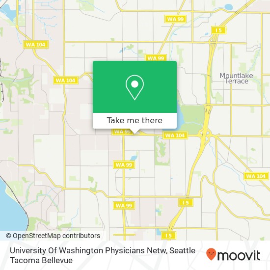 University Of Washington Physicians Netw map