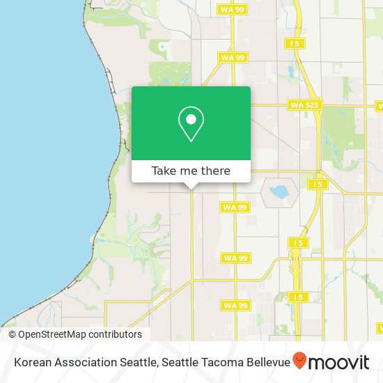 Mapa de Korean Association Seattle