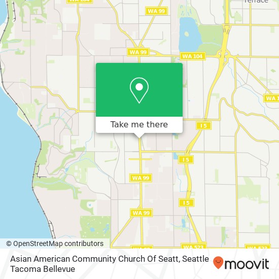 Asian American Community Church Of Seatt map