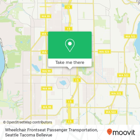 Mapa de Wheelchair Frontseat Passenger Transportation