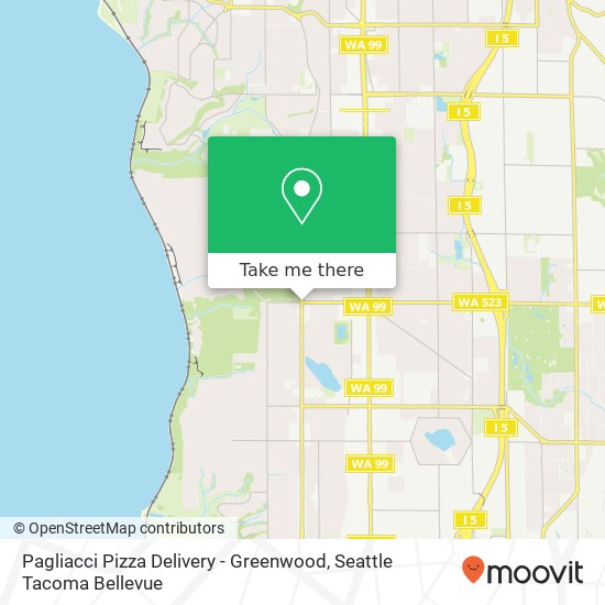 Pagliacci Pizza Delivery - Greenwood map