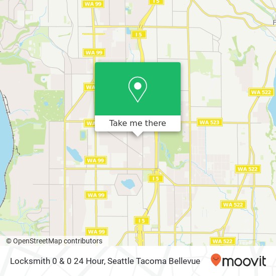 Mapa de Locksmith 0 & 0 24 Hour