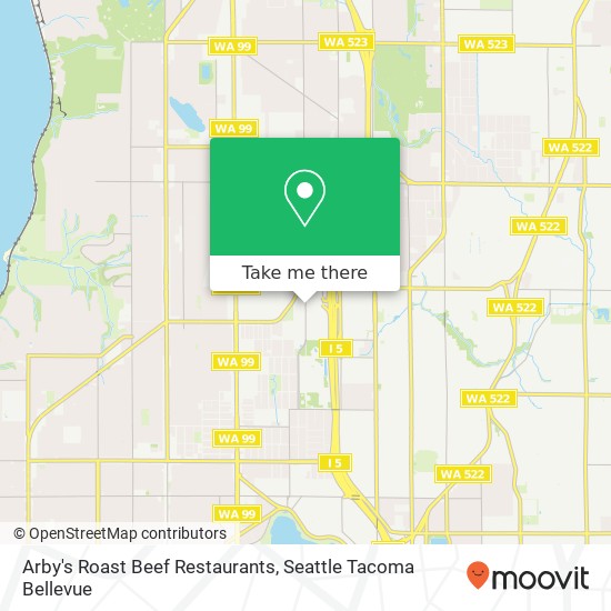 Mapa de Arby's Roast Beef Restaurants