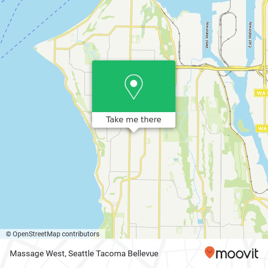 Massage West map