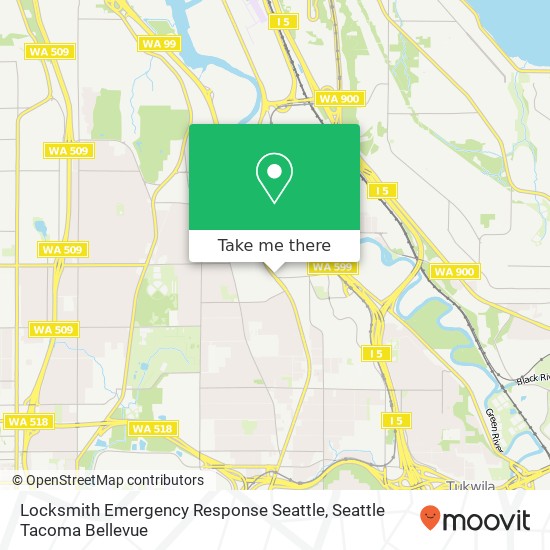 Locksmith Emergency Response Seattle map