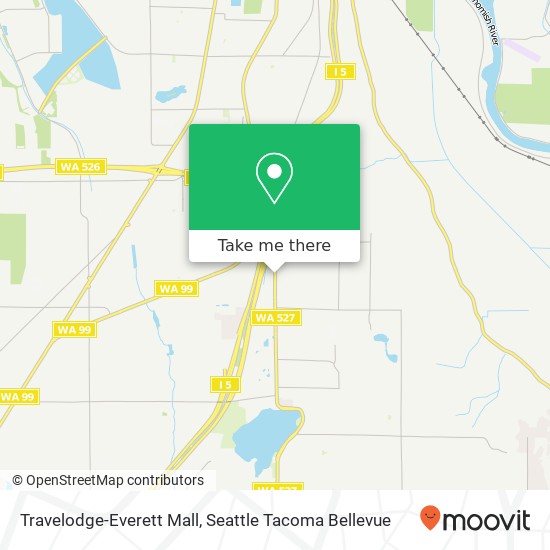 Travelodge-Everett Mall map