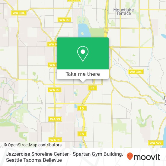 Jazzercise Shoreline Center - Spartan Gym Building map